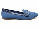 Footwork Ladies Zanna Shoes In Dark Blue Denim
