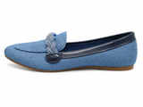 Footwork Ladies Zanna Shoes In Dark Blue Denim