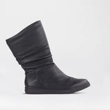 Froggie Womens Lea Cow Sides Rain Boots In Black