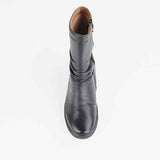 Froggie Womens Lea Cow Sides Rain Boots In Black