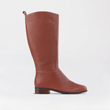Froggie Ladies Lea Cow Calf Boots In Chestnut