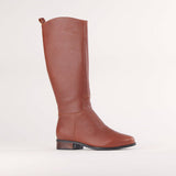 Froggie Ladies Lea Cow Calf Boots In Chestnut