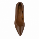 Froggie Ladies Lea Waxy 1 Heel In Brown