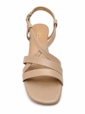 Froggie Ladies Lea Waxy Heels In Stone