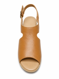 Froggie Ladies Lea Waxy Heels In Tan