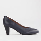 Froggie Ladies Lea Waxy Heels In Navy