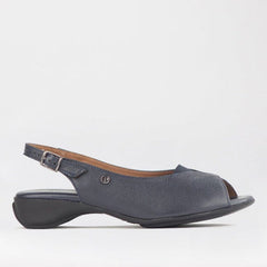 Froggie 10345 Ladies Lea Waxy Shoes Navy