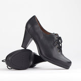Froggie Ladies Lea Waxy 1 Heels In Black