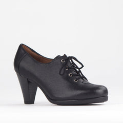 Froggie Ladies Lea Waxy 1 Heels In Black