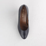 Froggie Ladies Lea Waxy Heels In Navy