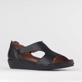 Froggie 12707.371 Womens Lea Waxy Shoes Black