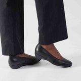 Froggie Ladies Lea Waxy Shoes Black