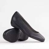 Froggie Ladies Lea Waxy Shoes Black