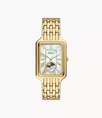 Fossil Women`s Raquel Sun Moon Multifunction Gold-Tone Stainless Steel Watch