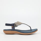 Butterfly Feet Ladies Geri 3 Navy Sandals