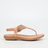 Butterfly Feet Ladies Geri 3 Rose Gold Sandals