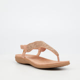Butterfly Feet Ladies Geri 3 Rose Gold Sandals
