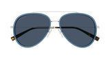 Gucci Blue Lens Unisex Sunglasses IN Silver