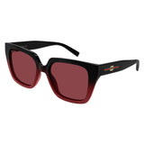 Gucci Mens Red Lens Sunglasses In Black