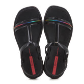 Ipanema Girls Glow Sandals In Black & Pink