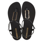 Ipanema Ladies Class Modern Ii Sandals Black And Gold