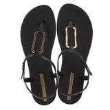 Ipanema Ladies Class Modern Ii Sandals Black And Gold