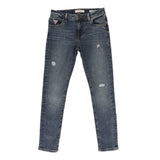 Guess Kids Skinny With Rip And Repair Medium Wash