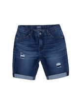 Guess Boys Denim Jeans Short With Rip Dark Wash