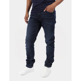 Guess Mens Ringer Eco Slim Taper Jeans In Dark Wash