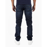 Guess Mens Ringer Eco Slim Taper Jeans In Dark Wash