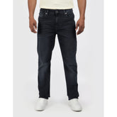 Guess Mens Slim Delta Straight Jeans In Dark Blue