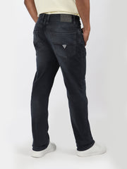 Guess Mens Delta Slim Straight Jeans In Dark Wash