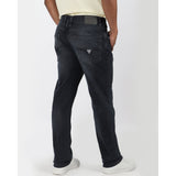 Guess Mens Slim Delta Straight Jeans In Dark Blue