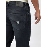 Guess Mens Slim Delta Straight Jeans In Dark Blue