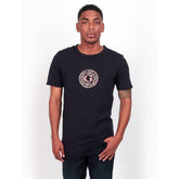 Guess Mens Short Sleeves Cn G Round Logo T-Shirt In Blue