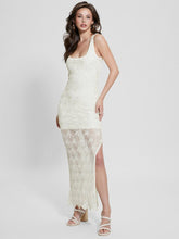 Guess Womens Sl Square Neck Liza Dress In White