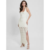 Guess Womens Sl Square Neck Liza Dress In White