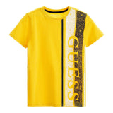 Guess Kids Short Sleeves T-Shirt In Yellow