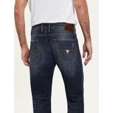 Guess Avalanche Mens Slim Bootlag Jeans In Medium Wash