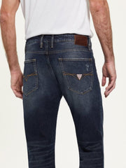 Guess Avalanche Mens Slim Bootlag Jeans In Medium Wash