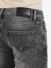 Guess Mens Slim Straight Jeans In Charcoal