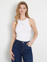 Guess Womens Round Neck Tank Top In White