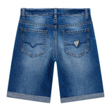 Guess Kids Denim Linen Shorts Blue