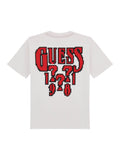 Guess Boys 7B Oversize T-Shirt In White Multi