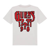 Guess Boys 7B Oversize T-Shirt In White Multi