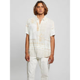 Guess M4Yh52Wd4Z2P1Hp Mns Ss Rayon Patchwork Shirt