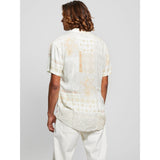 Guess M4Yh52Wd4Z2P1Hp Mns Ss Rayon Patchwork Shirt