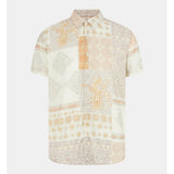 Guess M4Yh52Wd4Z2P1Hp Mns Ss Rayon Patchwork Shirt