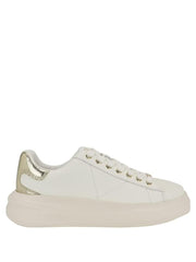 Guess Womens Elbina 4 Sneakers White & Gold