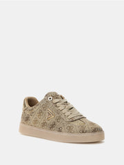 Guess Womens Jazlie 2 Sneakers in Gold Brown Cream